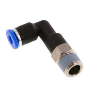 Racor de 4mm x R1/8'' 90deg con rosca macho latón/PA 66 NBR cuerpo largo giratorio [5 piezas]