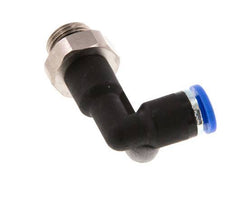 Racor de 4mm x G1/8'' de 90 grados con rosca macho latón/PA 66 NBR cuerpo largo giratorio [5 piezas]
