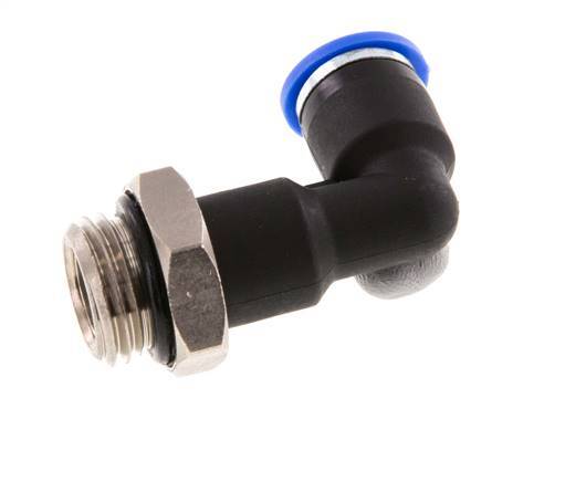 Racor de 6mm x G1/4'' 90deg con rosca macho latón/PA 66 NBR cuerpo largo giratorio [5 piezas]