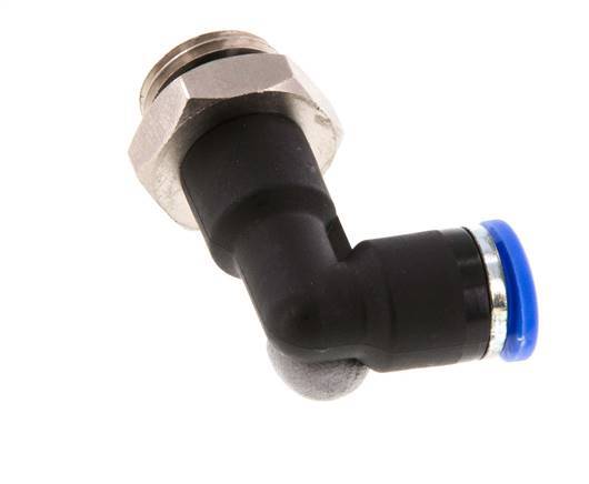 Racor de 6mm x G1/4'' 90deg con rosca macho latón/PA 66 NBR cuerpo largo giratorio [5 piezas]