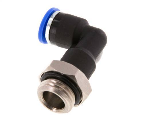Racor de 6mm x G1/4'' 90deg con rosca macho latón/PA 66 NBR cuerpo largo giratorio [5 piezas]