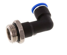 10mm x G1/2'' 90deg Elbow Push-in Fitting with Male Threads Brass/PA 66 NBR Long Body Rotatable [2 Pieces]