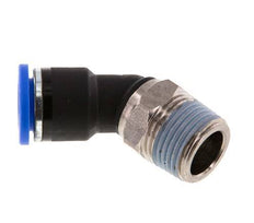 10mm x R3/8'' 45deg Elbow Push-in Fitting with Male Threads Brass/PA 66 NBR [2 Pieces]