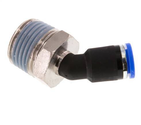 8mm x R1/2'' 45deg Elbow Push-in Fitting with Male Threads Brass/PA 66 NBR [2 Pieces]