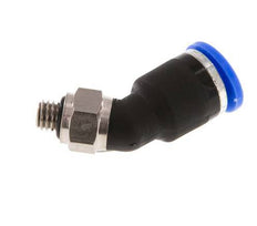 6mm x M 5 45deg Elbow Push-in Fitting with Male Threads Brass/PA 66 NBR [2 Pieces]