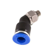 6mm x M 5 45deg Elbow Push-in Fitting with Male Threads Brass/PA 66 NBR [2 Pieces]