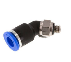 6mm x M 5 45deg Elbow Push-in Fitting with Male Threads Brass/PA 66 NBR [2 Pieces]