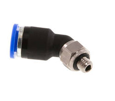 6mm x M 5 45deg Elbow Push-in Fitting with Male Threads Brass/PA 66 NBR [2 Pieces]