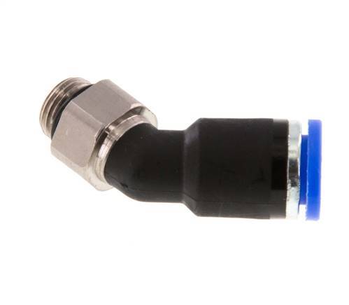 8mm x G1/8'' 45deg Elbow Push-in Fitting with Male Threads Brass/PA 66 NBR [2 Pieces]