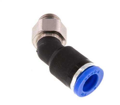 8mm x G1/8'' 45deg Elbow Push-in Fitting with Male Threads Brass/PA 66 NBR [2 Pieces]