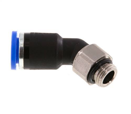 8mm x G1/8'' 45deg Elbow Push-in Fitting with Male Threads Brass/PA 66 NBR [2 Pieces]