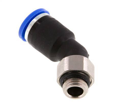 8mm x G1/8'' 45deg Elbow Push-in Fitting with Male Threads Brass/PA 66 NBR [2 Pieces]