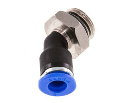 6mm x G1/4'' 45deg Elbow Push-in Fitting with Male Threads Brass/PA 66 NBR [2 Pieces]