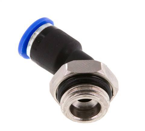 6mm x G1/4'' 45deg Elbow Push-in Fitting with Male Threads Brass/PA 66 NBR [2 Pieces]