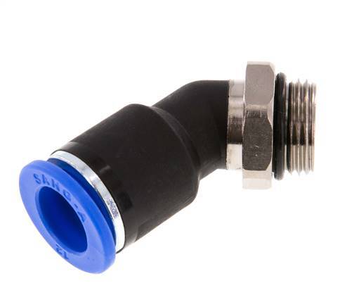 12mm x G3/8'' 45deg Elbow Push-in Fitting with Male Threads Brass/PA 66 NBR [2 Pieces]