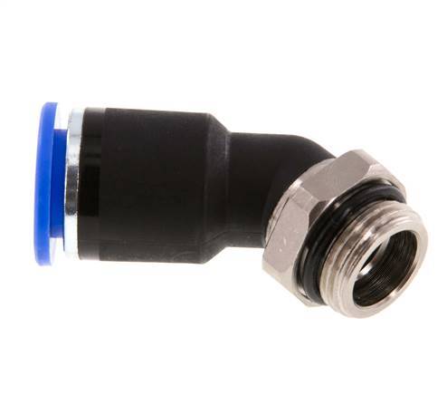 12mm x G3/8'' 45deg Elbow Push-in Fitting with Male Threads Brass/PA 66 NBR [2 Pieces]