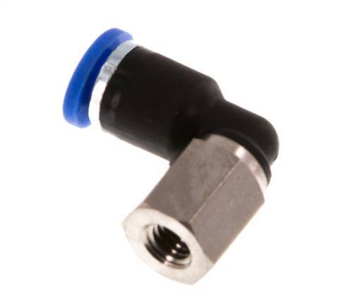 4mm x M 5 90deg Elbow Push-in Fitting with Female Threads Brass/PA 66 NBR Rotatable [2 Pieces]