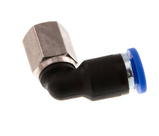 4mm x M 5 90deg Elbow Push-in Fitting with Female Threads Brass/PA 66 NBR Rotatable [2 Pieces]