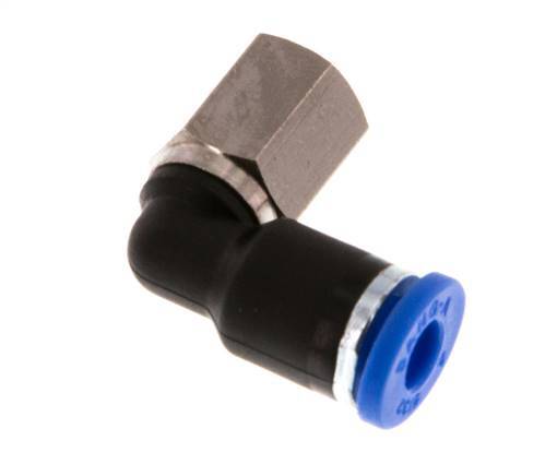 4mm x M 5 90deg Elbow Push-in Fitting with Female Threads Brass/PA 66 NBR Rotatable [2 Pieces]