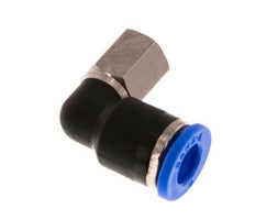 6mm x M 5 90deg Elbow Push-in Fitting with Female Threads Brass/PA 66 NBR Rotatable [2 Pieces]