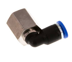 4mm x G1/8'' 90deg Elbow Push-in Fitting with Female Threads Brass/PA 66 NBR Rotatable [2 Pieces]