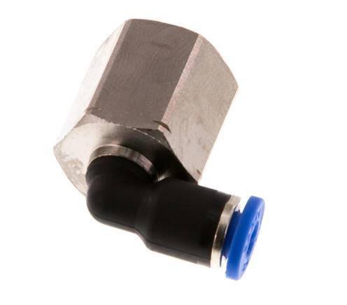 Racor de 4mm x G1/4'' 90deg con rosca hembra latón/PA 66 NBR giratorio [2 piezas]
