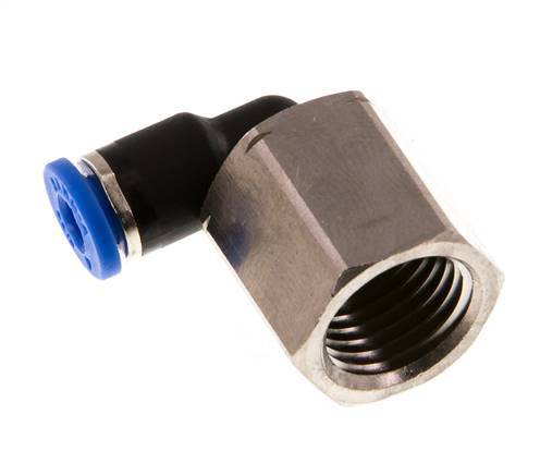 Racor de 4mm x G1/4'' 90deg con rosca hembra latón/PA 66 NBR giratorio [2 piezas]