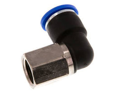 10mm x G1/4'' 90deg Elbow Push-in Fitting with Female Threads Brass/PA 66 NBR Rotatable [2 Pieces]