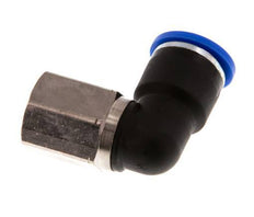 10mm x G1/4'' 90deg Elbow Push-in Fitting with Female Threads Brass/PA 66 NBR Rotatable [2 Pieces]
