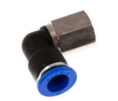 10mm x G1/4'' 90deg Elbow Push-in Fitting with Female Threads Brass/PA 66 NBR Rotatable [2 Pieces]