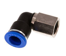10mm x G1/4'' 90deg Elbow Push-in Fitting with Female Threads Brass/PA 66 NBR Rotatable [2 Pieces]