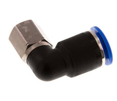 12mm x G1/4'' 90deg Elbow Push-in Fitting with Female Threads Brass/PA 66 NBR Rotatable