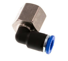8mm x G3/8'' 90deg Elbow Push-in Fitting with Female Threads Brass/PA 66 NBR Rotatable [2 Pieces]