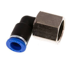 8mm x G3/8'' 90deg Elbow Push-in Fitting with Female Threads Brass/PA 66 NBR Rotatable [2 Pieces]