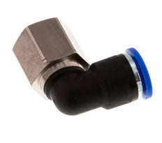 10mm x G3/8'' 90deg Elbow Push-in Fitting with Female Threads Brass/PA 66 NBR Rotatable [2 Pieces]