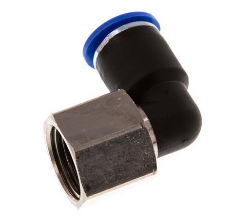 12mm x G1/2'' 90deg Elbow Push-in Fitting with Female Threads Brass/PA 66 NBR Rotatable
