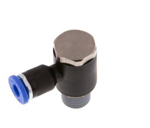 Codo en L de 4mm x R1/8'' con rosca macho latón/PA 66 NBR giratorio [2 piezas]