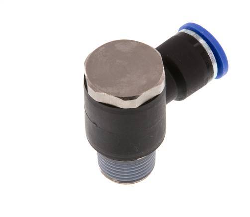 10mm x R3/8'' Codo de 90 grados en forma de L Racor con rosca macho Latón/PA 66 NBR Giratorio