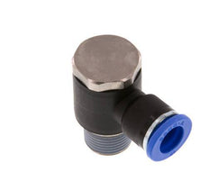 10mm x R3/8'' Codo de 90 grados en forma de L Racor con rosca macho Latón/PA 66 NBR Giratorio