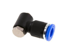6mm x M 5 90deg Elbow L-shape Push-in Fitting with Male Threads Brass/PA 66 NBR Rotatable [2 Pieces]