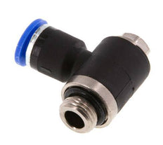 6mm x G1/8'' 90deg Elbow L-shape Push-in Fitting with Male Threads Brass/PA 66 NBR Rotatable [2 Pieces]