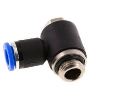 8mm x G1/4'' 90deg Elbow L-shape Push-in Fitting with Male Threads Brass/PA 66 NBR Rotatable [2 Pieces]