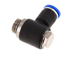 8mm x G1/4'' 90deg Elbow L-shape Push-in Fitting with Male Threads Brass/PA 66 NBR Rotatable [2 Pieces]