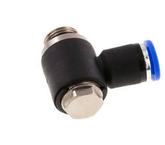 8mm x G1/4'' 90deg Elbow L-shape Push-in Fitting with Male Threads Brass/PA 66 NBR Rotatable [2 Pieces]
