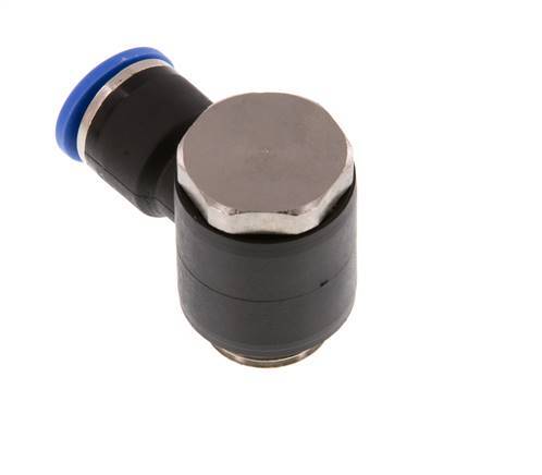 10mm x G3/8'' Codo de 90 grados en forma de L Racor con rosca macho Latón/PA 66 NBR Giratorio [2 Piezas]