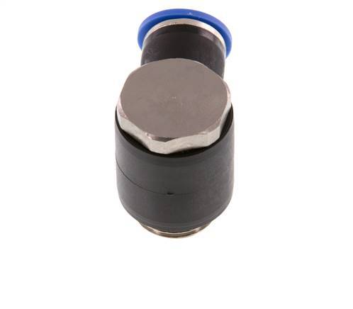 10mm x G3/8'' Codo de 90 grados en forma de L Racor con rosca macho Latón/PA 66 NBR Giratorio [2 Piezas]