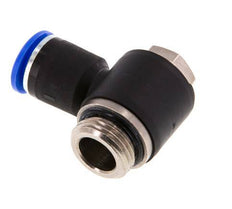 12mm x G1/2'' 90deg Elbow L-shape Push-in Fitting with Male Threads Brass/PA 66 NBR Rotatable