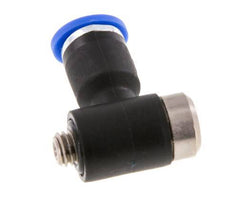 3mm x M 5 90deg Elbow L-shape Push-in Fitting with Male Threads Brass/PA 66 NBR Inner Hexagon Rotatable [2 Pieces]