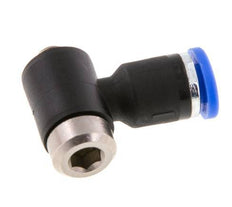 3mm x M 5 90deg Elbow L-shape Push-in Fitting with Male Threads Brass/PA 66 NBR Inner Hexagon Rotatable [2 Pieces]