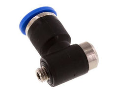 6mm x M 5 90deg Elbow L-shape Push-in Fitting with Male Threads Brass/PA 66 NBR Inner Hexagon Rotatable [2 Pieces]
